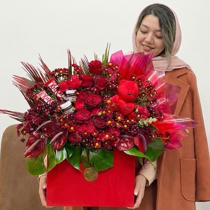 boxgol-413 باکس گل هانا ولنتاین کد 413 - Image 1