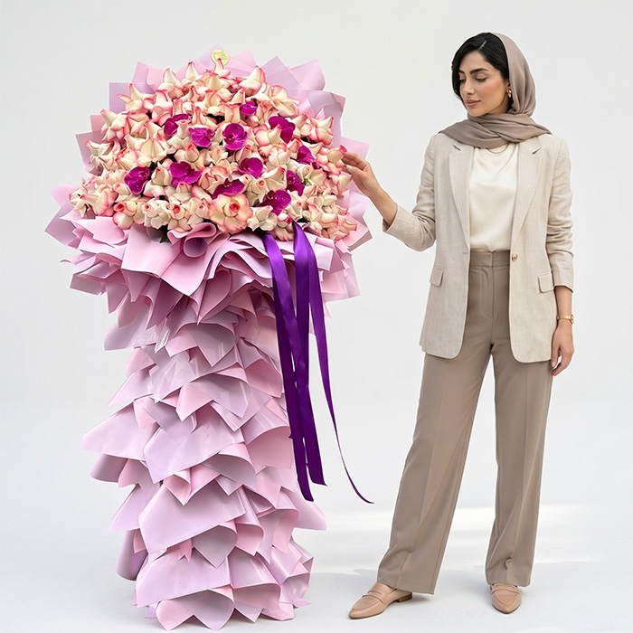 dastegol-515 دسته گل ایستاده رز کد 515 - Image 1