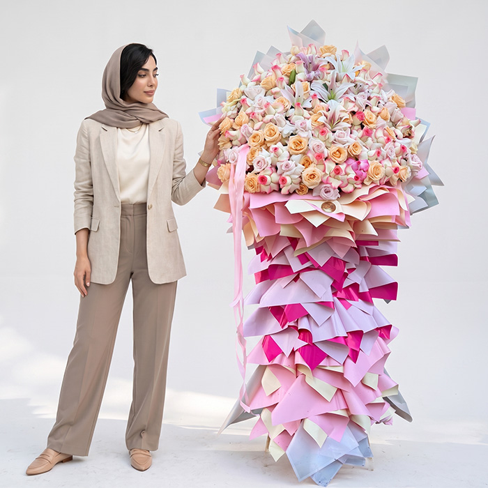 dastegol-519 دسته گل ایستاده رز کد 519 - Image 1