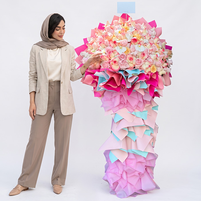 dastegol-522 دسته گل ایستاده رز کد 522 - Image 1